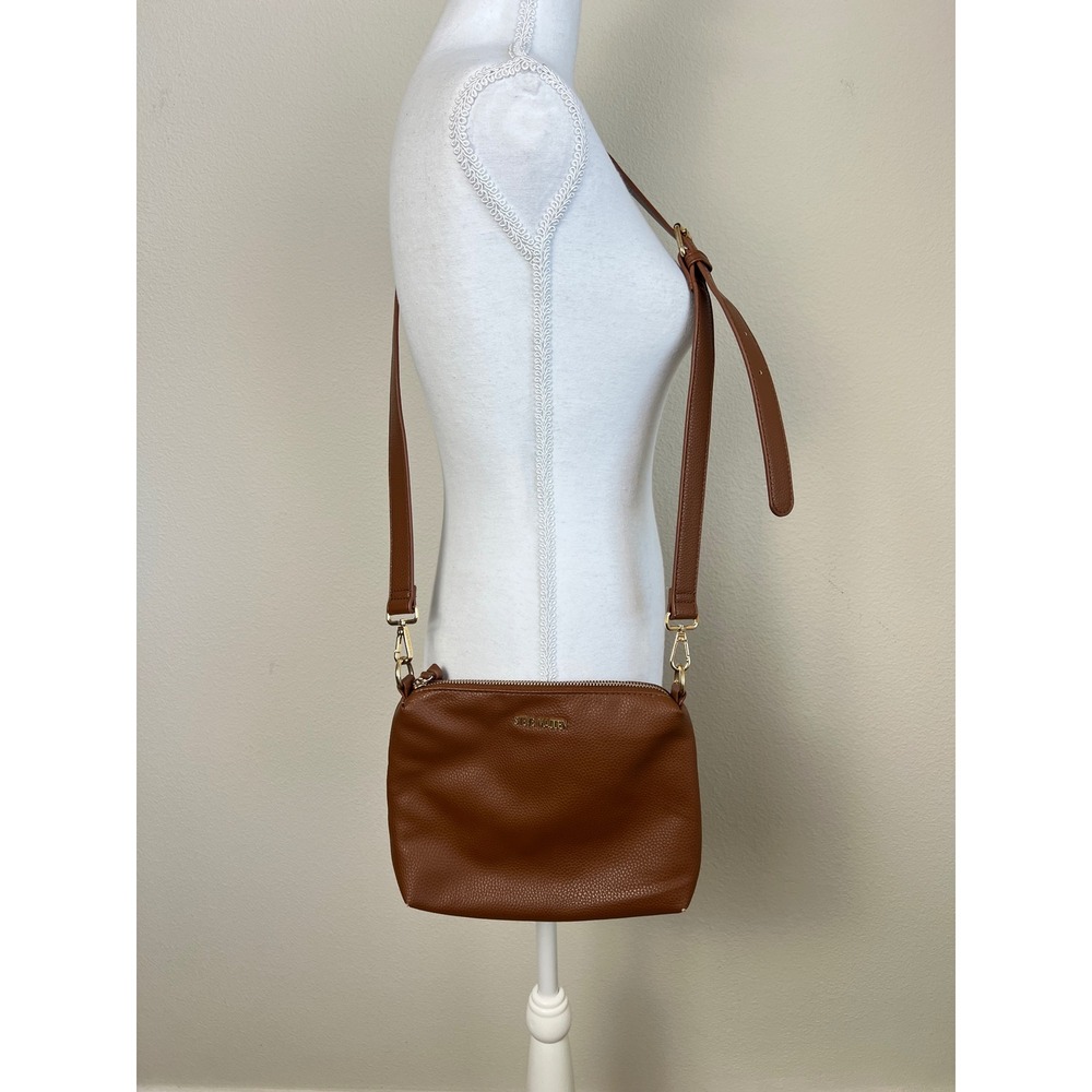 Steve Madden Brown Hobo Crossbody‎ Purse Pebbled Old Money Casual Minimalist Y2K